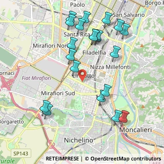 Mappa Via Gaspara Stampa, 10135 Torino TO, Italia (2.3105)