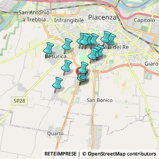 Mappa Strada alla Verza, 29100 Piacenza PC, Italia (1.29059)