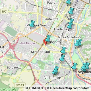 Mappa Via Nichelino, 10135 Torino TO, Italia (3.02625)
