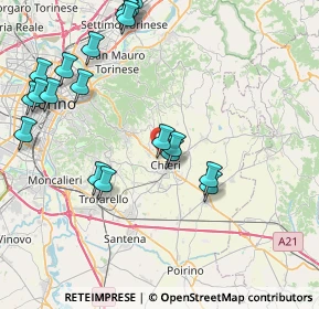 Mappa Via Giacomo Grosso, 10023 Chieri TO, Italia (9.7015)