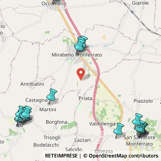 Mappa Strada Provinciale, 15040 Mirabello Monferrato AL, Italia (3.624)