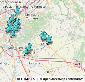 Mappa Strada Superga, 10023 Chieri TO, Italia (9.2555)