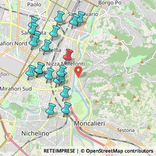 Mappa Corso Moncalieri, 10127 Torino TO, Italia (2.343)