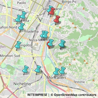 Mappa Corso Moncalieri, 10127 Torino TO, Italia (2.22765)