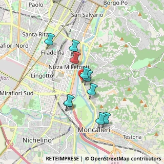 Mappa Corso Moncalieri, 10127 Torino TO, Italia (1.56636)