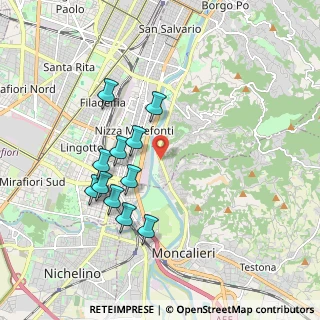 Mappa Corso Moncalieri, 10127 Torino TO, Italia (1.75455)