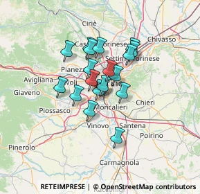 Mappa Via Monte Pasubio, 10135 Torino TO, Italia (9.47111)