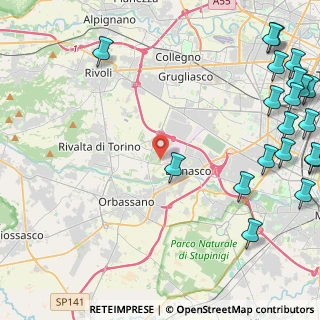 Mappa Regione Gonzole, 10043 Orbassano TO, Italia (6.9585)