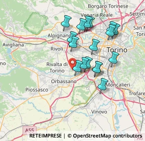 Mappa Regione Gonzole, 10043 Orbassano TO, Italia (6.55412)