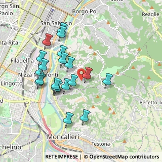 Mappa Strada dai Ronchi ai Cunioli Alti, 10133 Torino TO, Italia (1.8105)