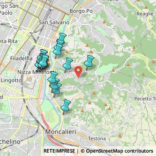 Mappa Strada dai Ronchi ai Cunioli Alti, 10133 Torino TO, Italia (1.9045)