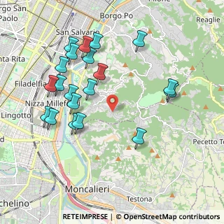 Mappa Strada dai Ronchi ai Cunioli Alti, 10133 Torino TO, Italia (2.0875)