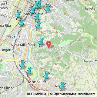 Mappa Strada dai Ronchi ai Cunioli Alti, 10133 Torino TO, Italia (2.99923)