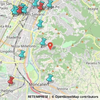 Mappa Strada dai Ronchi ai Cunioli Alti, 10133 Torino TO, Italia (3.464)