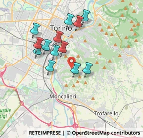 Mappa Strada dai Ronchi ai Cunioli Alti, 10133 Torino TO, Italia (3.31)