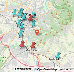 Mappa Strada dai Ronchi ai Cunioli Alti, 10133 Torino TO, Italia (4.32786)