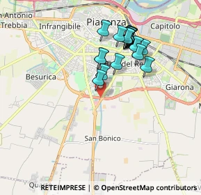 Mappa Via A. Vaciago, 29122 Piacenza PC, Italia (1.7405)