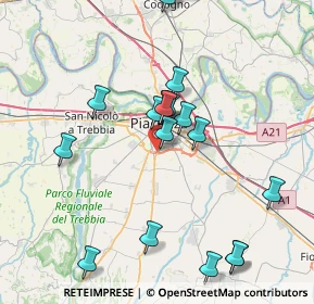 Mappa Via A. Vaciago, 29122 Piacenza PC, Italia (8.20722)