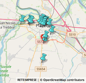 Mappa Via A. Vaciago, 29122 Piacenza PC, Italia (2.90647)