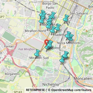 Mappa Via Melchiorre Voli, 10135 Torino TO, Italia (1.73789)