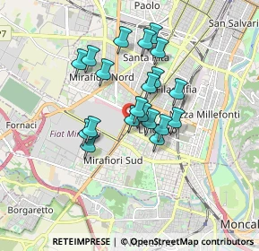 Mappa Mirafiori Sud, 10135 Torino TO, Italia (1.3455)