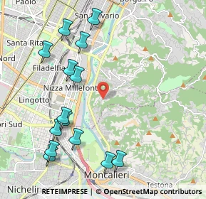 Mappa Strada del Fioccardo, 10133 Torino TO, Italia (2.40571)