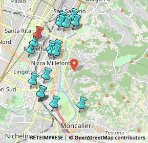 Mappa Strada del Fioccardo, 10133 Torino TO, Italia (2.152)