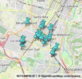 Mappa Via Giuditta Sidoli, 10135 Torino TO, Italia (1.18176)