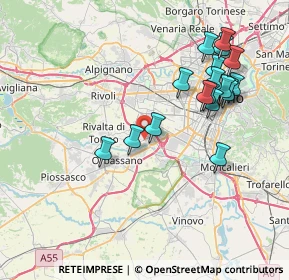 Mappa Via Rivoli, 10092 Beinasco TO, Italia (7.95222)