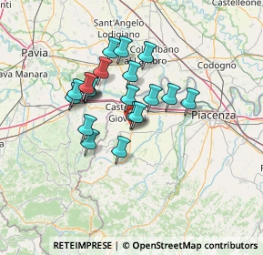 Mappa Strada Castel San Giovanni, 29011 Borgonovo Val Tidone PC, Italia (10.6735)