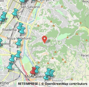 Mappa Strada di Tetti Gramaglia, 10133 Torino TO, Italia (3.4435)