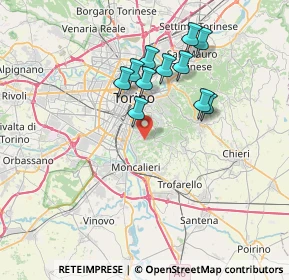 Mappa Strada di Tetti Gramaglia, 10133 Torino TO, Italia (6.40455)