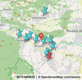 Mappa Via Devesio, 10090 Bruino TO, Italia (1.48273)