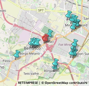 Mappa Parco Commerciale Le Fornaci, 10092 Beinasco TO, Italia (2.0885)