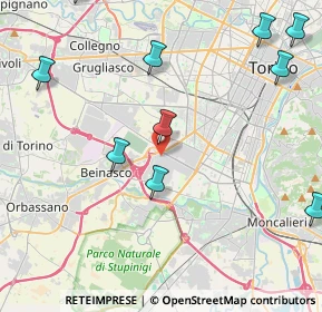 Mappa Strada della Manta, 10135 Torino TO, Italia (6.80933)