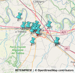 Mappa Via L. Gorgni Centro Commerciale Galassia, 29122 Piacenza PC, Italia (4.70214)