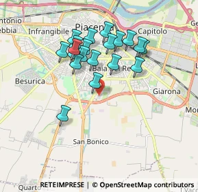 Mappa Via Luigi, 29122 Piacenza PC, Italia (1.6475)