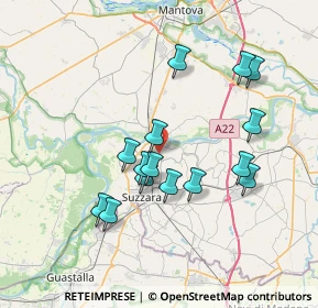 Mappa Via L. da Vinci, 46020 Motteggiana MN, Italia (6.73333)