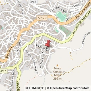 Mappa Via Belvedere, 107, 09031 San Gavino Monreale, Medio Campidano (Sardegna)