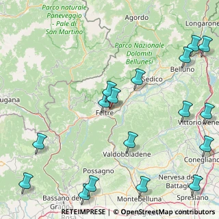 Mappa Via Ticino, 32032 Feltre BL, Italia (23.12882)