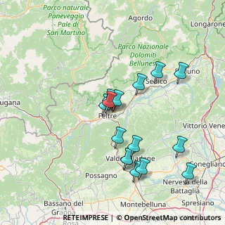 Mappa Via Ticino, 32032 Feltre BL, Italia (14.20267)