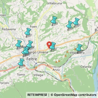 Mappa Via Ticino, 32032 Feltre BL, Italia (2.21091)