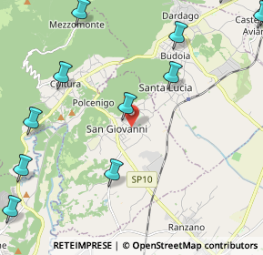 Mappa Via Favola, 33070 Polcenigo PN, Italia (3.09417)