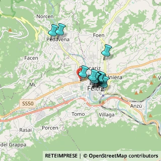 Mappa Via Monte Paviore, 32032 Feltre BL, Italia (1.13083)