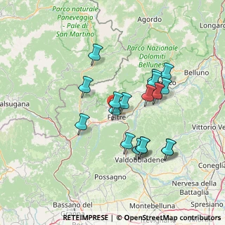 Mappa Viale Pedavena, 32032 Feltre BL, Italia (12.75056)