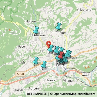 Mappa Viale Pedavena, 32032 Feltre BL, Italia (1.5115)