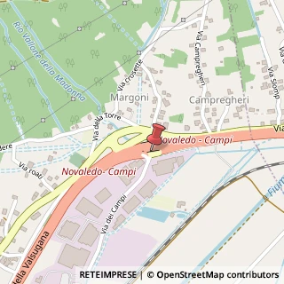 Mappa Via Campi, 4, 38050 Novaledo, Trento (Trentino-Alto Adige)