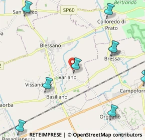 Mappa Via del Castello, 33031 Basiliano UD, Italia (3.22167)