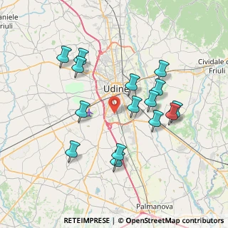 Mappa Via Gonars, 33100 Udine UD, Italia (7.15333)
