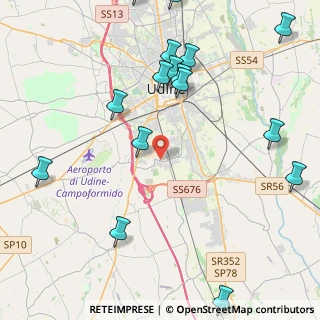 Mappa Via Gonars, 33100 Udine UD, Italia (5.43125)